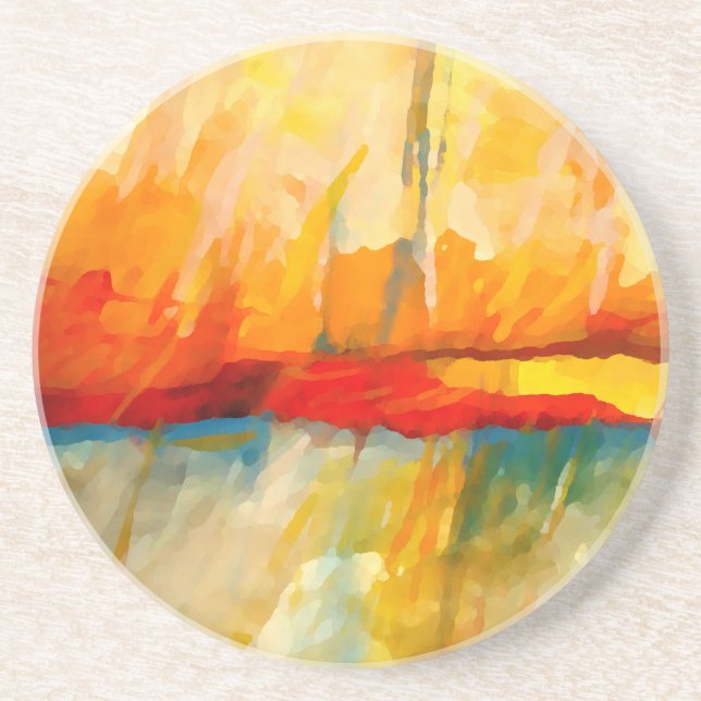 Modern Abstract Expressionist Painting Coaster (Front)