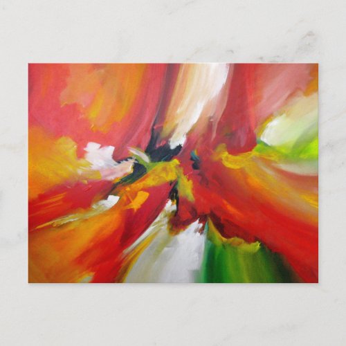 Modern Abstract Expressionist Painting Custom Postcard
