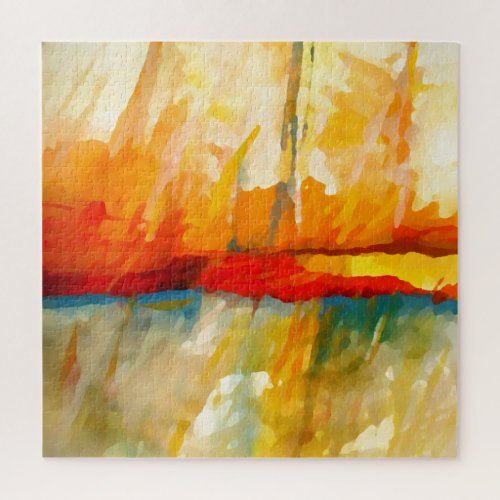 Modern Abstract Expressionist Painting Jigsaw Puzzle