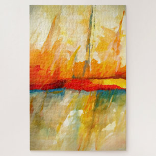 Modern Abstract Expressionist Painting Jigsaw Puzzle