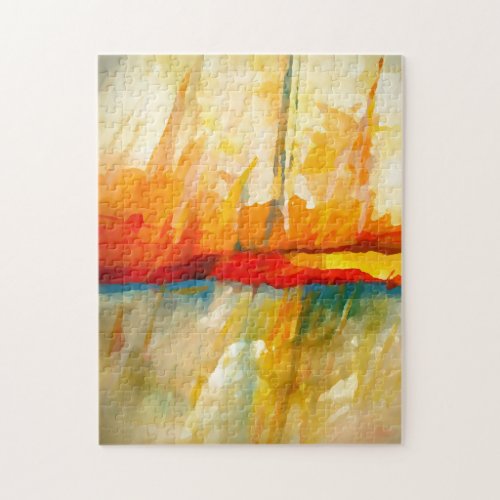 Modern Abstract Expressionist Painting Jigsaw Puzzle