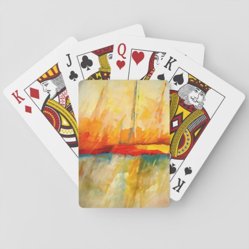 Modern Abstract Expressionist Painting Playing Cards