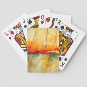 Modern Abstract Expressionist Painting Poker Cards