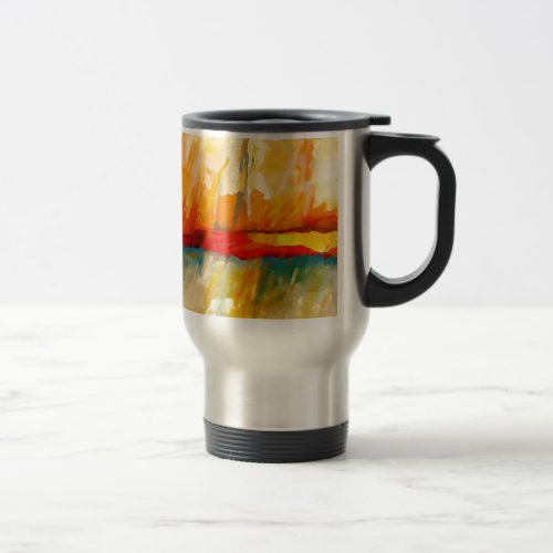 Modern Abstract Expressionist Painting Travel Mug