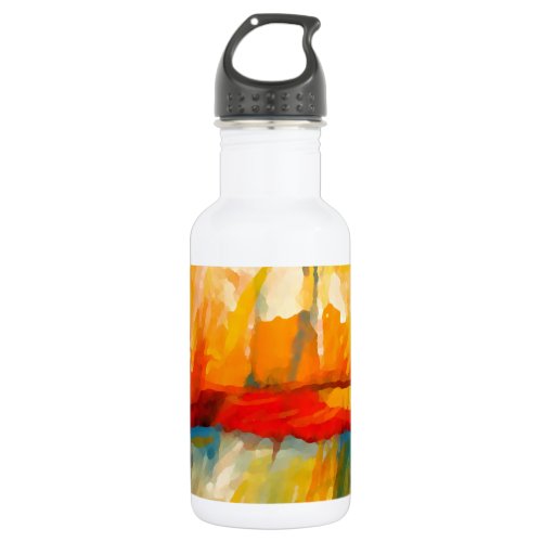 Modern Abstract Expressionist Painting Water Bottle