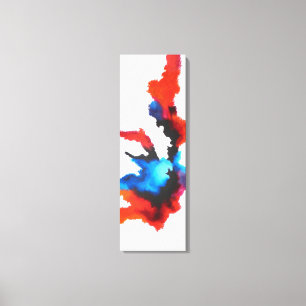 Modern Abstract Expressionist Sepia Acrlylic Art Canvas Print