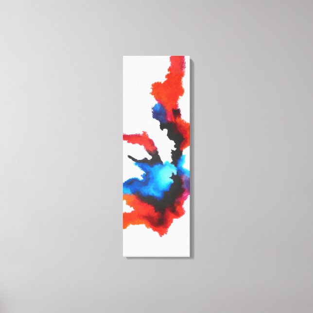 Modern Abstract Expressionist Sepia Acrlylic Art Canvas Print (Front)