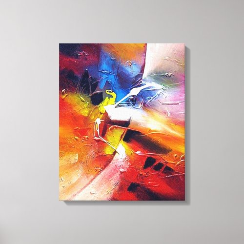Modern Abstract Expressionist Style Painting Canvas Print