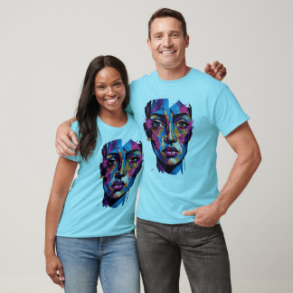 Modern Abstract Face Art Tee