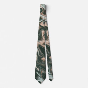 Modern Abstract Fall Marble Neck Tie
