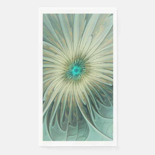 Modern Abstract Fantasy Flower Fractal Art Paper Guest Towels