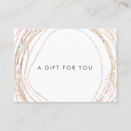 modern abstract faux gold swirl gift certificate