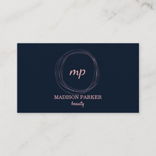 Modern Abstract Faux Rose Gold Business Card