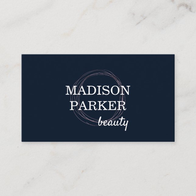 Modern Abstract Faux Rose Gold Business Card (Front)