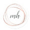 Modern Abstract Faux Rose Gold Monogram Logo