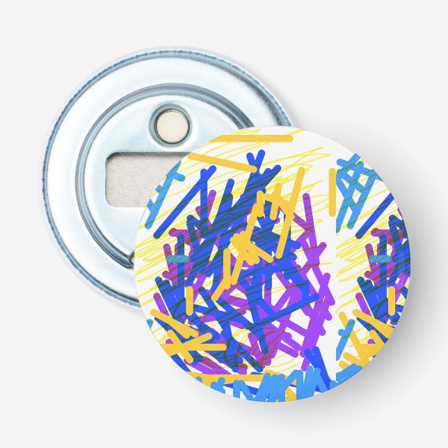 Modern Abstract Festive Paint Splash Bottle Opener (Front)