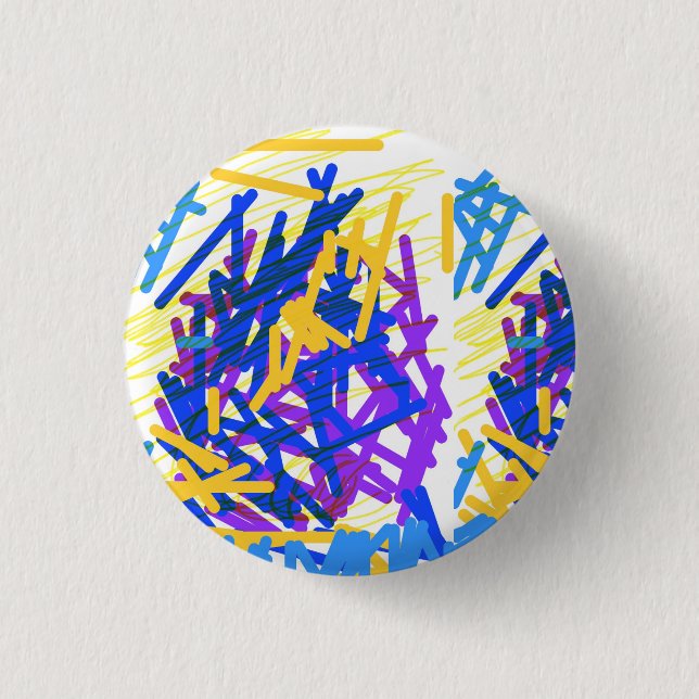 Modern Abstract Festive Paint Splash Button (Front)
