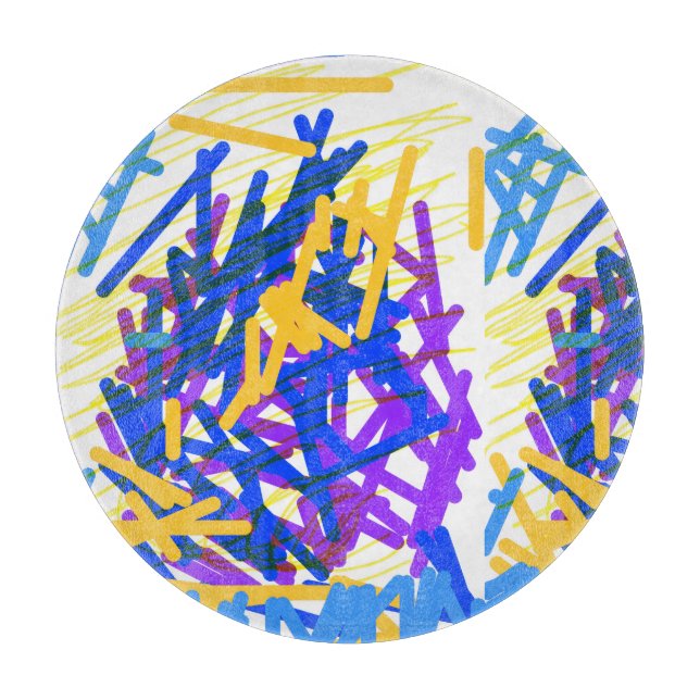 Modern Abstract Festive Paint Splash  Cutting Board (Front)
