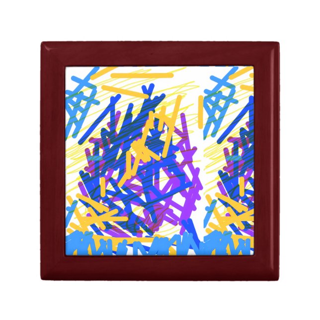 Modern Abstract Festive Paint Splash  Gift Box (Front)