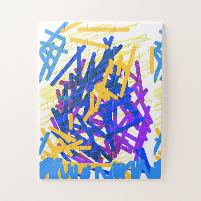 Modern Abstract Festive Paint Splash  Jigsaw Puzzle (Vertical)