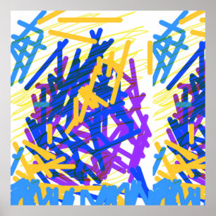 Modern Abstract Festive Paint Splash  Poster