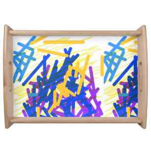 Modern Abstract Festive Paint Splash Serving Tray