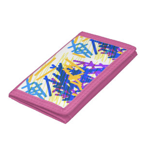 Modern Abstract Festive Paint Splash Tri-fold Wallet