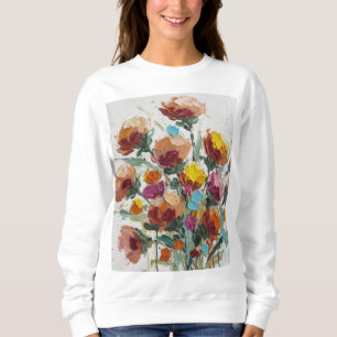 Modern Abstract Floral Art  Sweatshirt