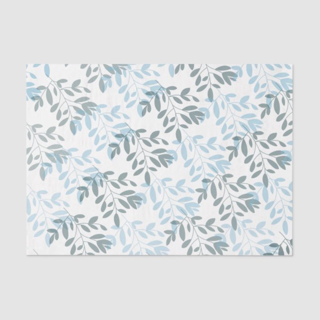 Modern abstract floral botanical leaf tissue paper (Front)