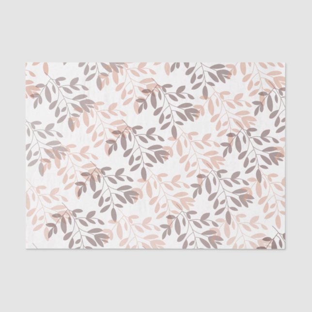 Modern abstract floral botanical leaf tissue paper (Front)