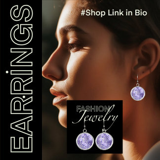Modern Abstract Floral Drop Dangle Earrings