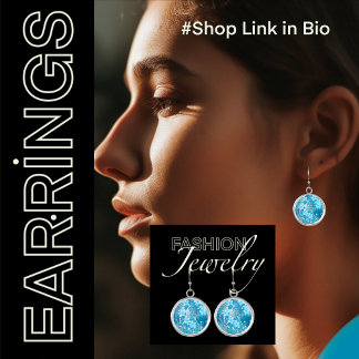 Modern Abstract Floral Drop Dangle Earrings