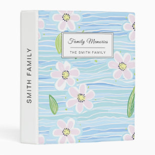 Modern Abstract Floral Line Pattern (10) Mini Binder