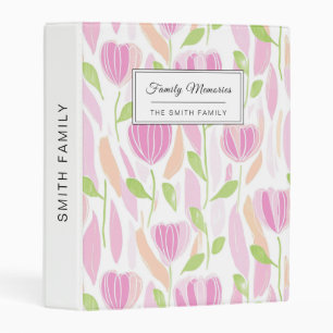 Modern Abstract Floral Line Pattern (1) Mini Binder