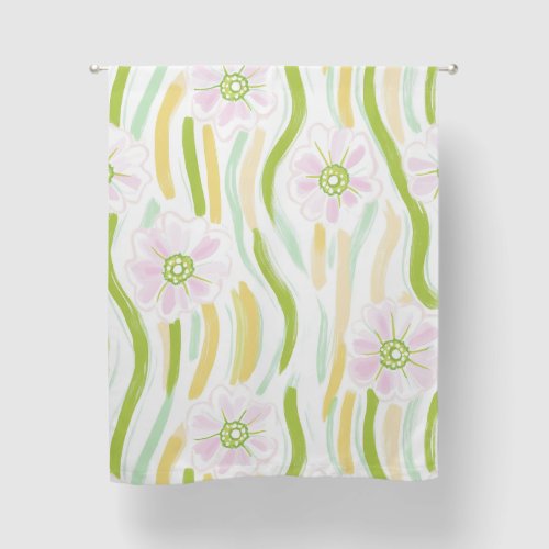 Modern Abstract Floral Line Pattern (4) Blackout Curtains
