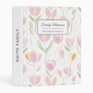 Modern Abstract Floral Line Pattern (5) Mini Binder
