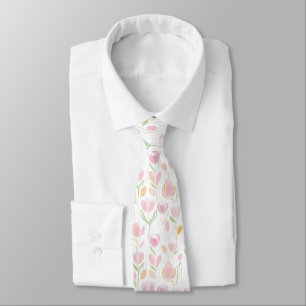 Modern Abstract Floral Line Pattern (5) Neck Tie