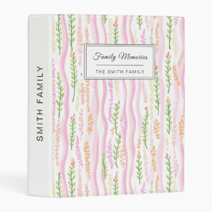 Modern Abstract Floral Line Pattern (7) Mini Binder