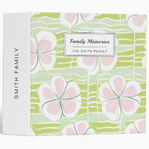 Modern Abstract Floral Line Pattern (9) 3 Ring Binder