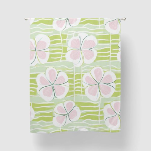Modern Abstract Floral Line Pattern (9) Blackout Curtains