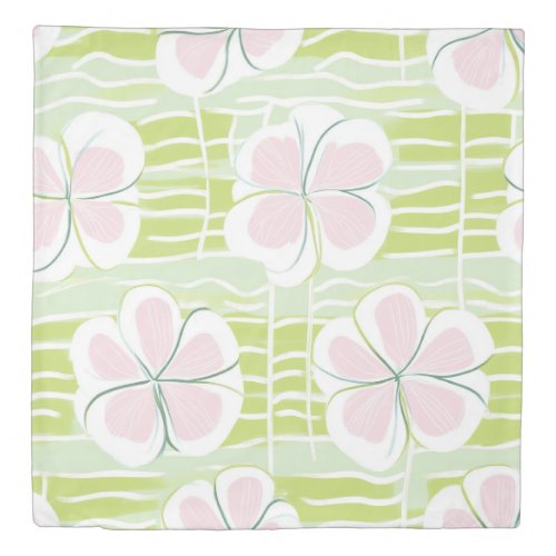 Modern Abstract Floral Line Pattern (9) Duvet Cover
