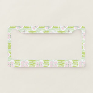 Modern Abstract Floral Line Pattern (9) License Plate Frame