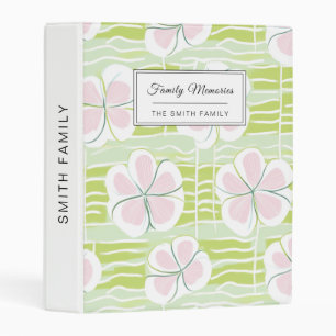 Modern Abstract Floral Line Pattern (9) Mini Binder