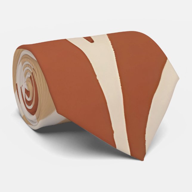 Modern Abstract Floral Neck Tie (Rolled)