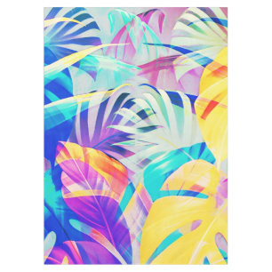 Modern Abstract Floral Pastel Color Tablecloth