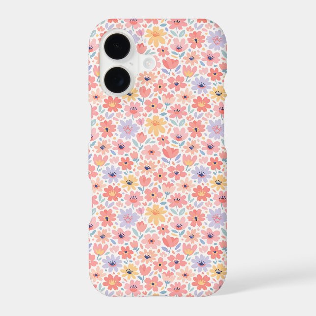 Modern Abstract Floral Pattern Case-Mate iPhone Case (Back)