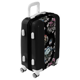 Modern abstract floral pattern customizable name luggage