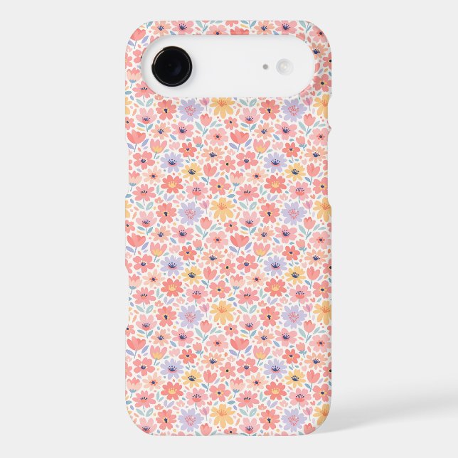 Modern Abstract Floral Pattern Iphone Case (Back)