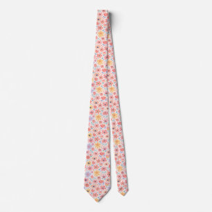 Modern Abstract Floral Pattern Neck Tie