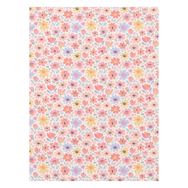 Modern Abstract Floral Pattern Tablecloth (Front)